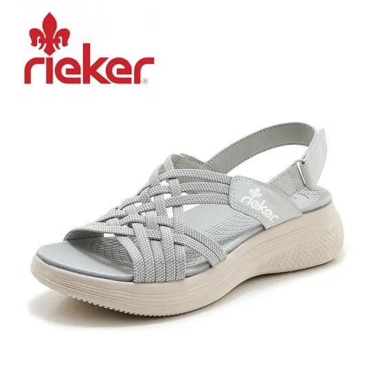 RIEKER® Sandales d'été légères à semelle compensée