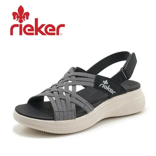 RIEKER® Sandales d'été légères à semelle compensée