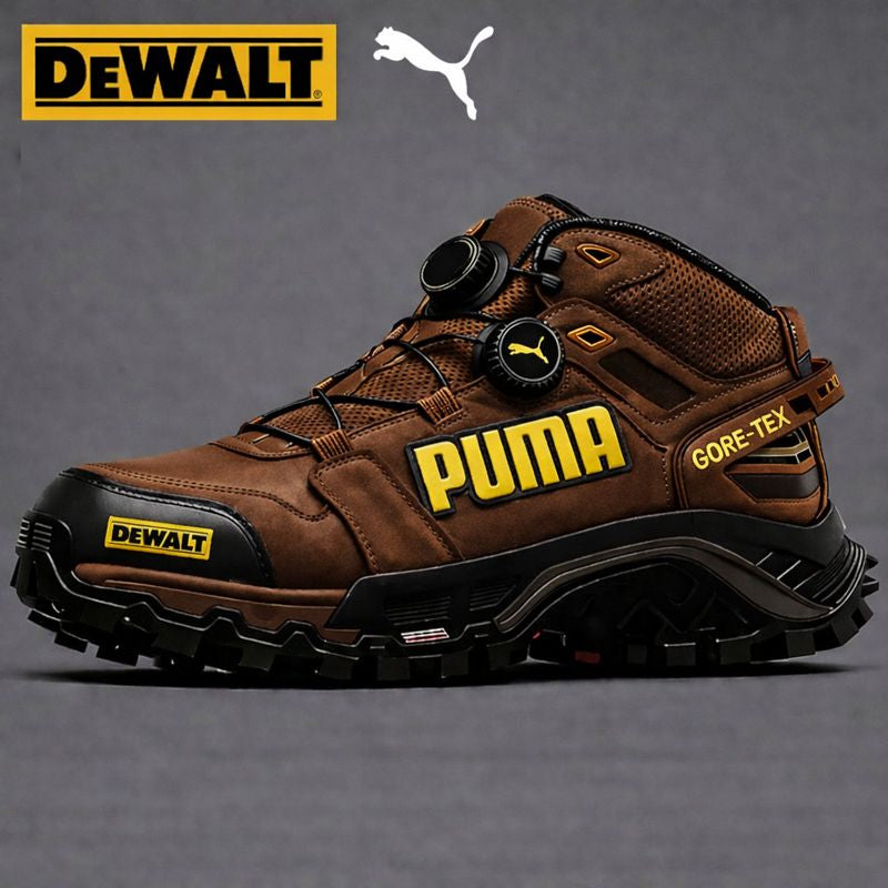 Vodoodporni in zračni moški delovni in pohodni čevlji znamk PUMA® in DEWALT so idealni za delo in aktivnosti na prostem.