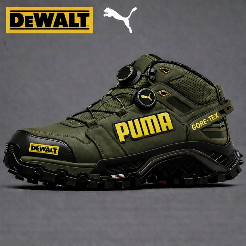 Vodoodporni in zračni moški delovni in pohodni čevlji znamk PUMA® in DEWALT so idealni za delo in aktivnosti na prostem.