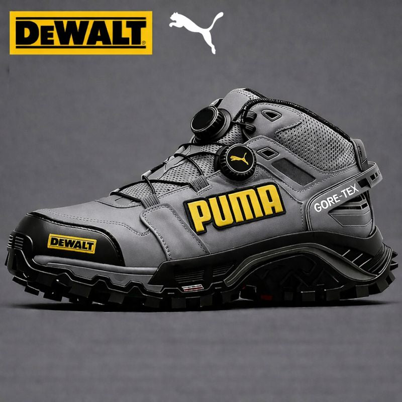 Vodoodporni in zračni moški delovni in pohodni čevlji znamk PUMA® in DEWALT so idealni za delo in aktivnosti na prostem.