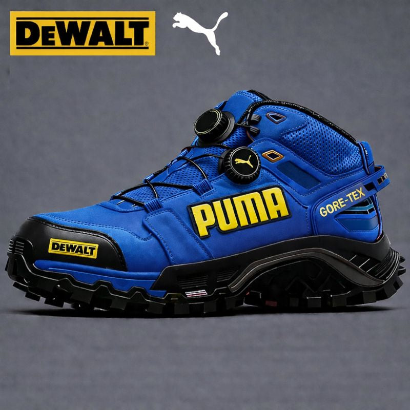Vodoodporni in zračni moški delovni in pohodni čevlji znamk PUMA® in DEWALT so idealni za delo in aktivnosti na prostem.